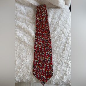 Vintage 1994 Looney Tunes By Balancine Inc. Marvin The Martian Red Tie Mens Silk